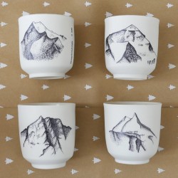 set of 4 cups Nepal collection