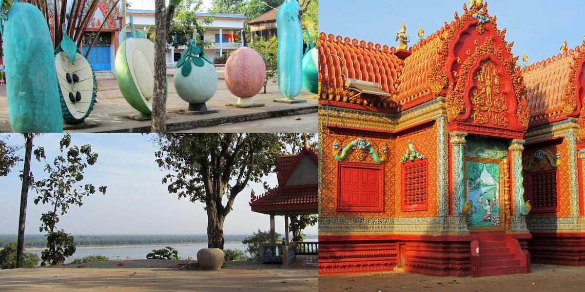 Temple along the Mekong river