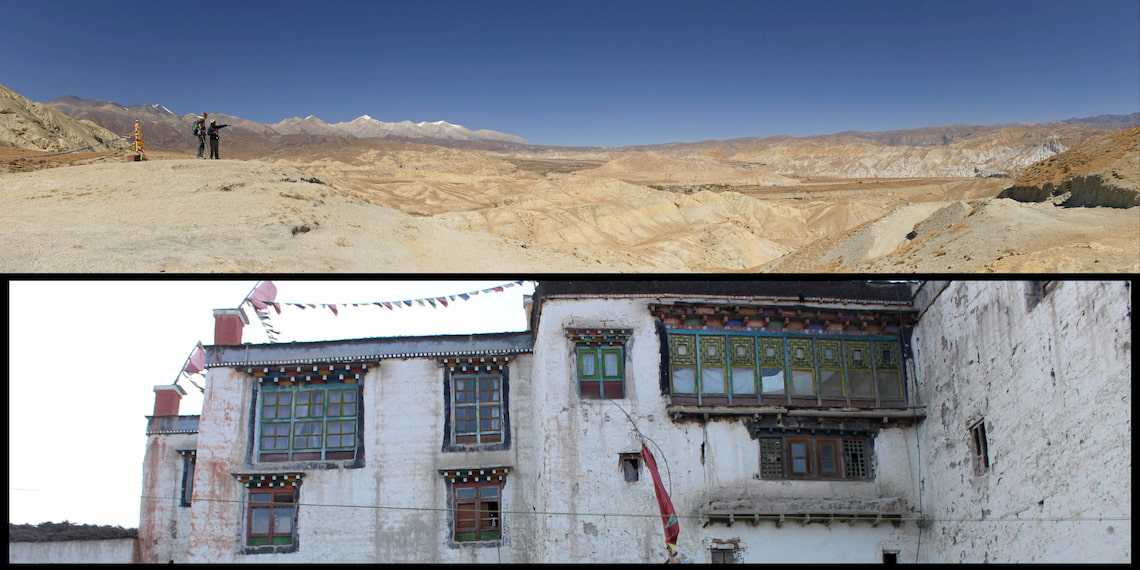 Façades des temples Tibétains